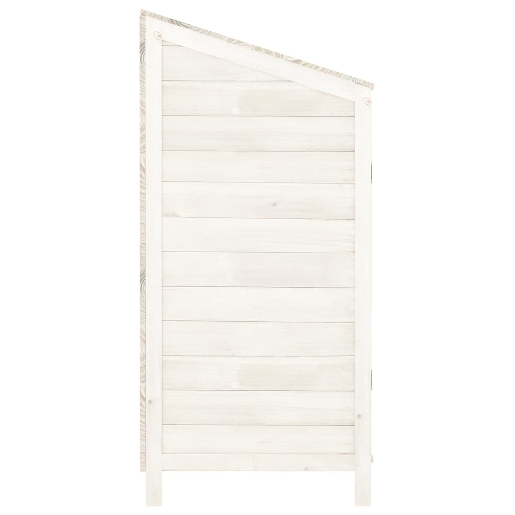 Capanno da Giardino Bianco 102x52x112cm Legno Massello di Abete - homemem39