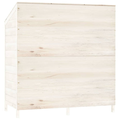 Capanno da Giardino Bianco 102x52x112cm Legno Massello di Abete - homemem39