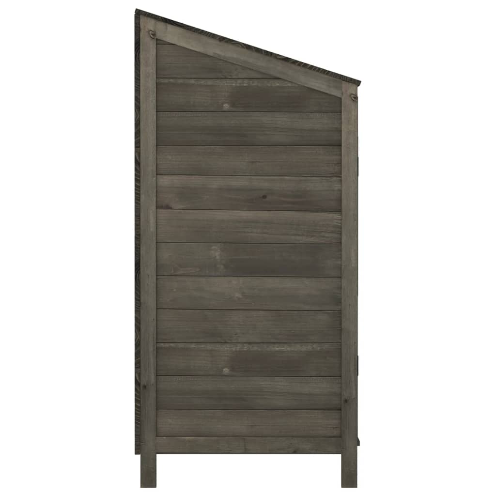 Capanno da Giardino Antracite 102x52x112cm Legno Massello Abete - homemem39