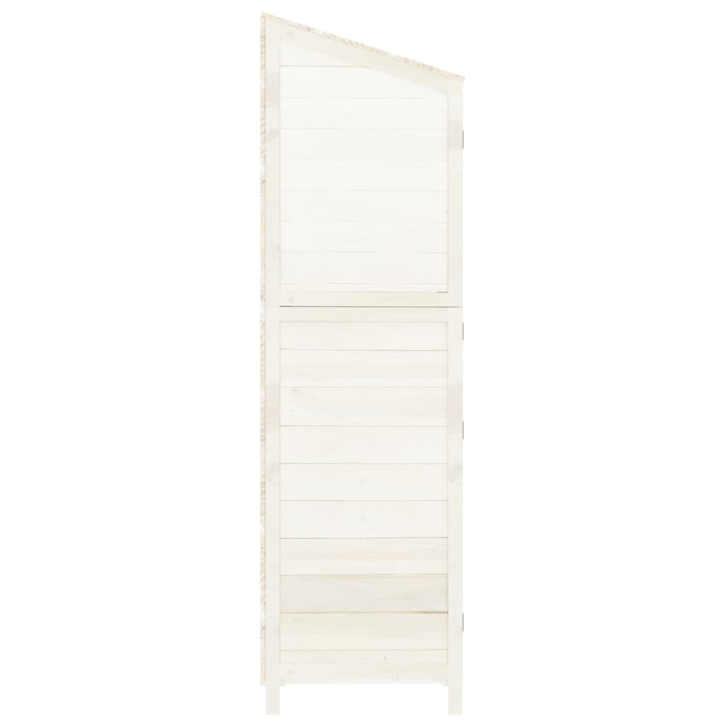 Capanno da Giardino Bianco 102x52x174,5 cm Legno Massello Abete - homemem39