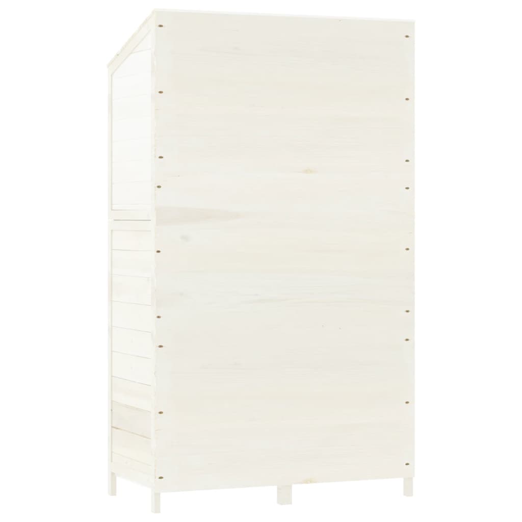 Capanno da Giardino Bianco 102x52x174,5 cm Legno Massello Abete - homemem39