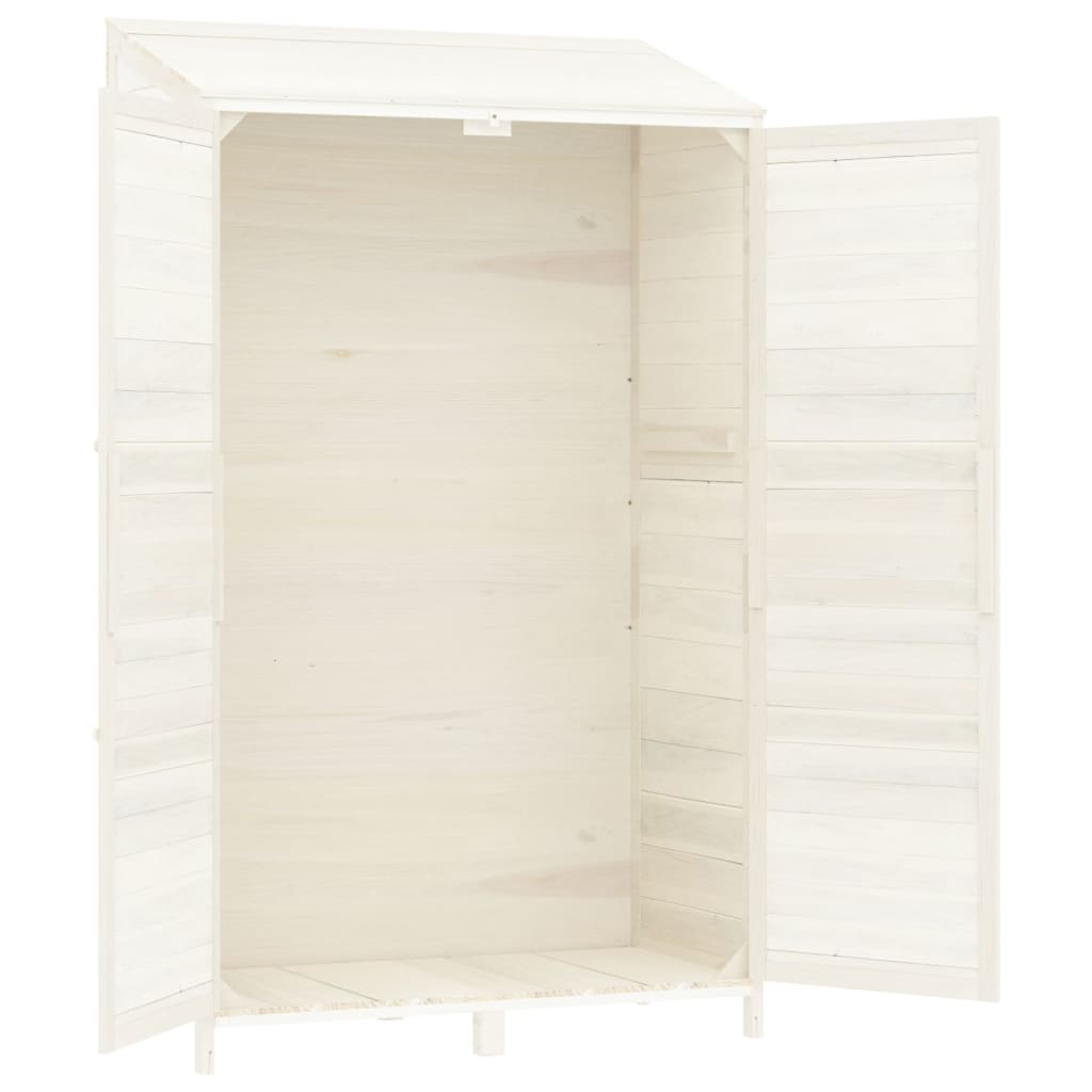 Capanno da Giardino Bianco 102x52x174,5 cm Legno Massello Abete - homemem39