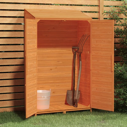 Capanno da Giardino Marrone 102x52x174,5cm Legno Massello Abete | homemem39
