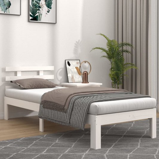 Giroletto Bianco in Legno Massello 90x200 cm - homemem39