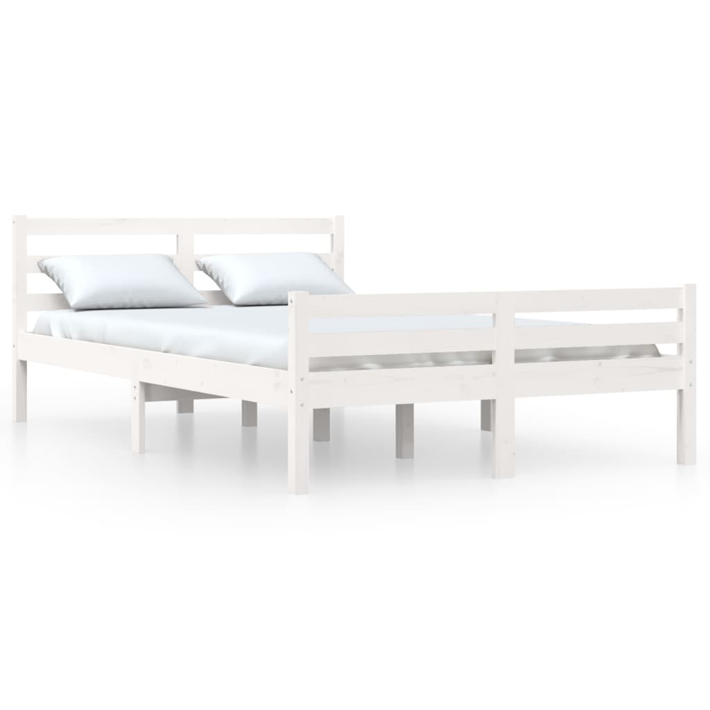 Giroletto Bianco in Legno Massello 135x190 cm Double | homemem39