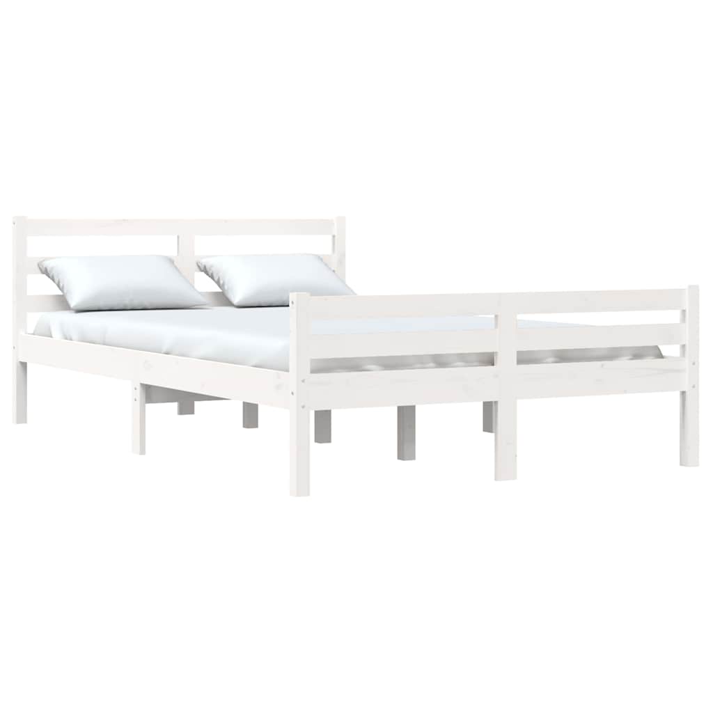 Giroletto Bianco in Legno Massello 135x190 cm Double | homemem39