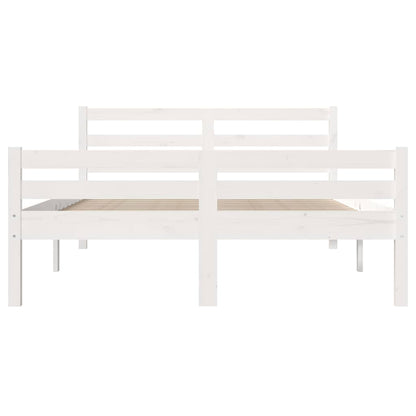 Giroletto Bianco in Legno Massello 135x190 cm Double | homemem39