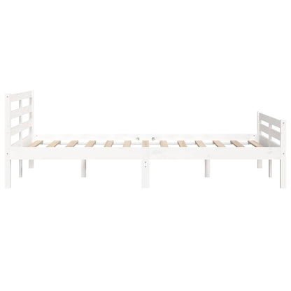 Giroletto Bianco in Legno Massello 135x190 cm Double | homemem39