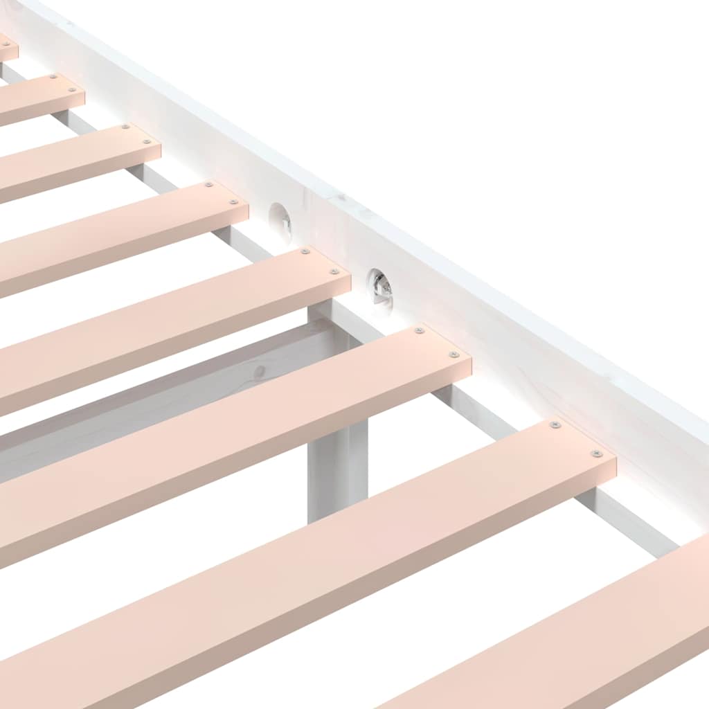 Giroletto Bianco in Legno Massello 135x190 cm Double | homemem39
