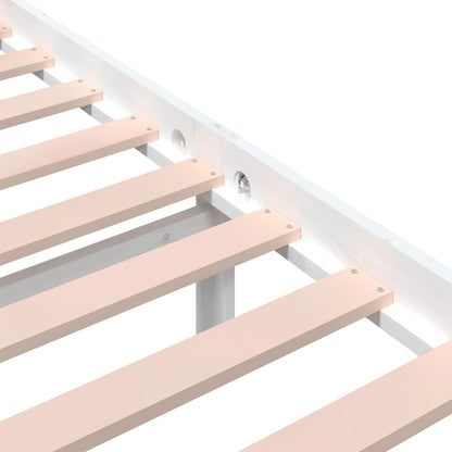 Giroletto Bianco in Legno Massello 135x190 cm Double | homemem39