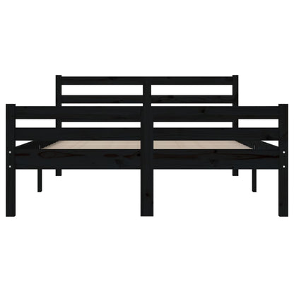 Giroletto Nero in Legno Massello 140x190 cm - homemem39