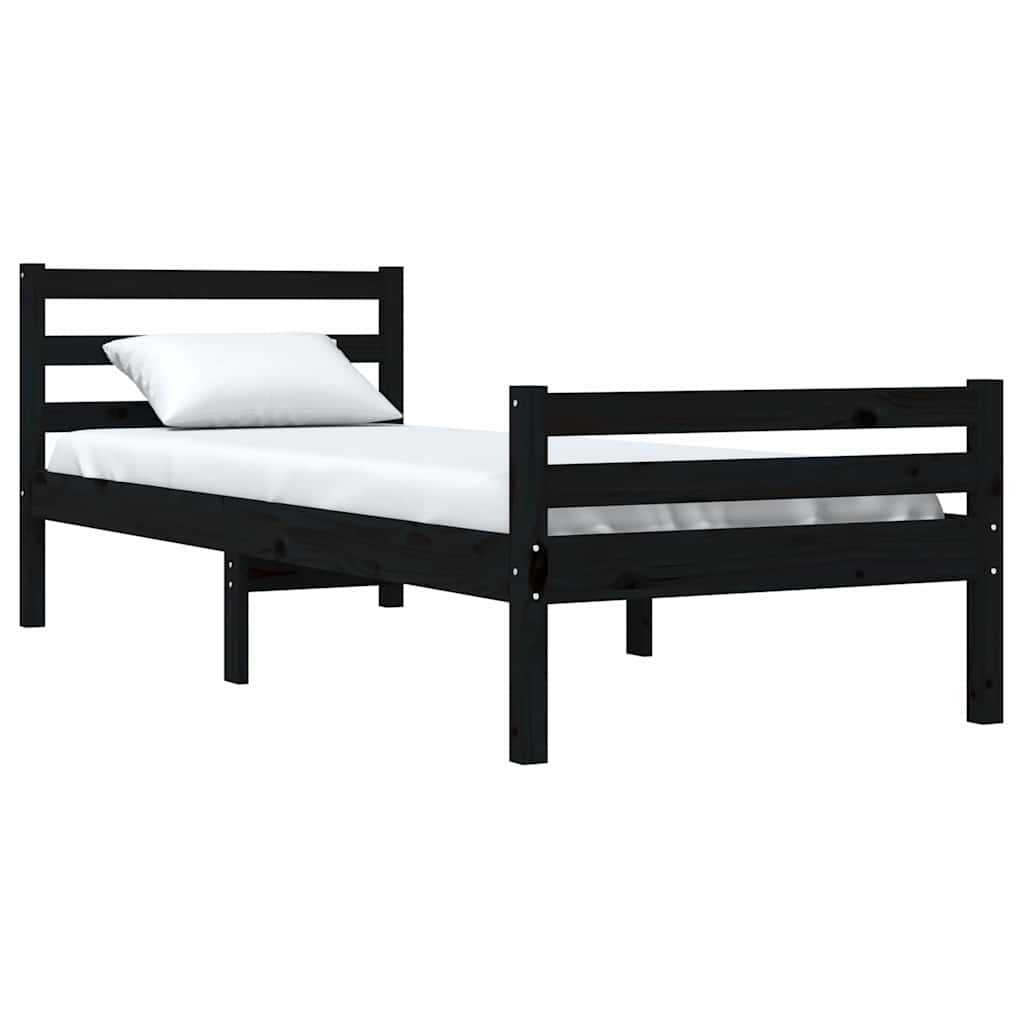 Giroletto Nero in Legno Massello 100x200 cm | homemem39