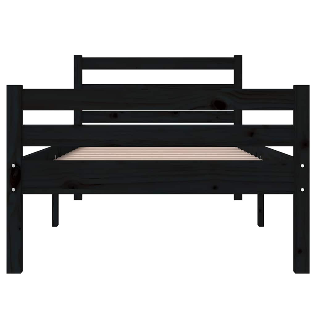 Giroletto Nero in Legno Massello 100x200 cm | homemem39