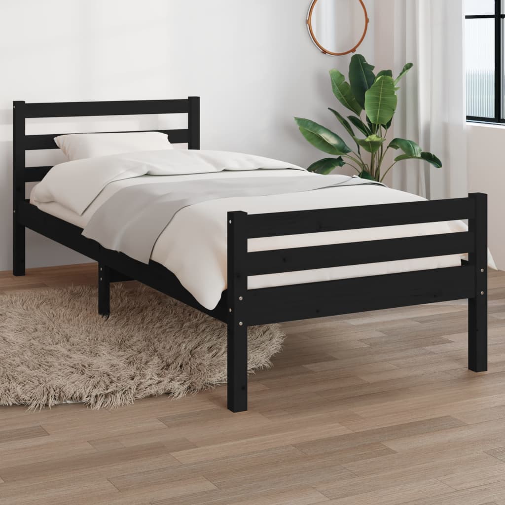 Giroletto Nero in Legno Massello 100x200 cm | homemem39