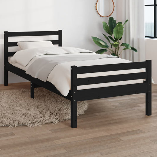 Giroletto Nero in Legno Massello 100x200 cm | homemem39