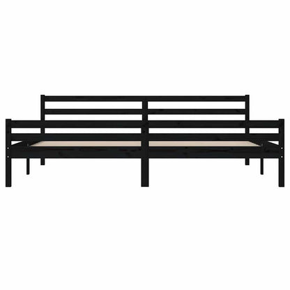 Giroletto Nero in Legno Massello 200x200 cm | homemem39