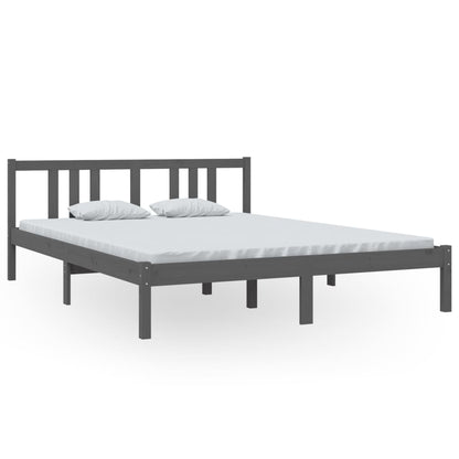 Giroletto Grigio in Legno Massello 150x200 cm King Size - homemem39