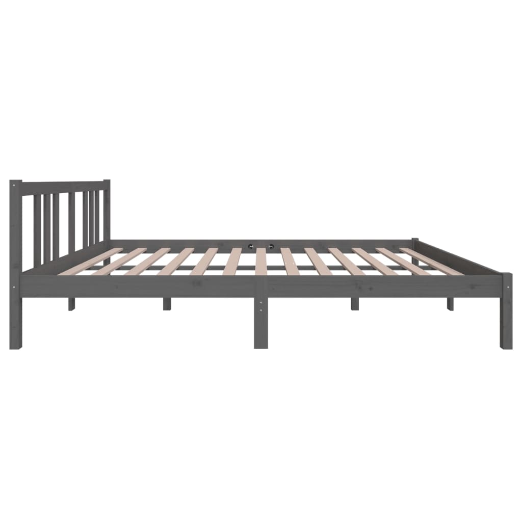 Giroletto Grigio in Legno Massello 150x200 cm King Size - homemem39