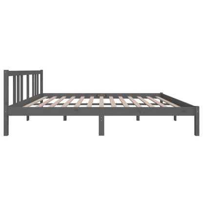 Giroletto Grigio in Legno Massello 150x200 cm King Size - homemem39