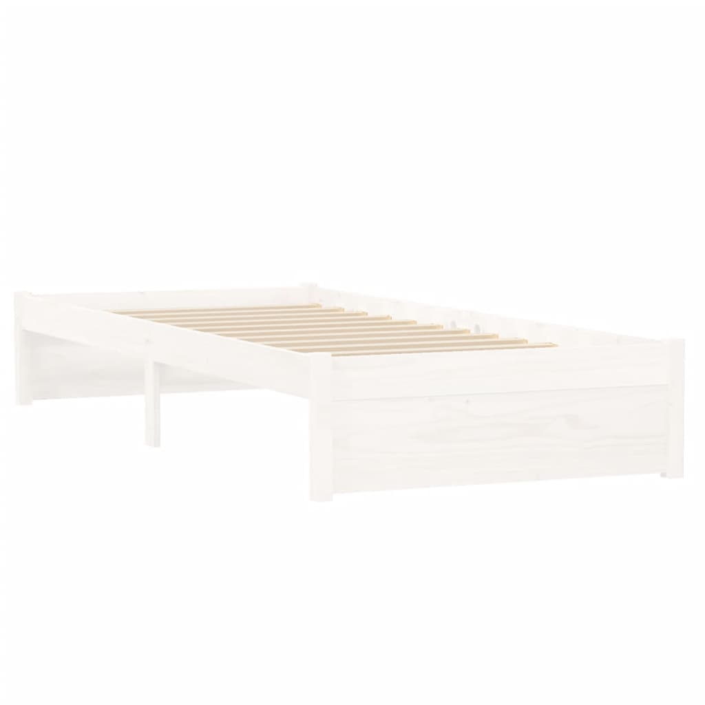 Giroletto Bianco in Legno Massello 75x190 cm Small Single | homemem39