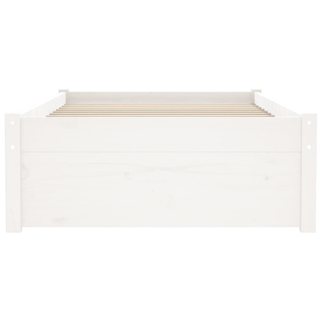 Giroletto Bianco in Legno Massello 75x190 cm Small Single - homemem39