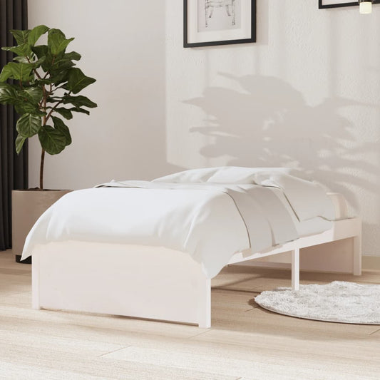 Giroletto Bianco in Legno Massello 75x190 cm Small Single - homemem39