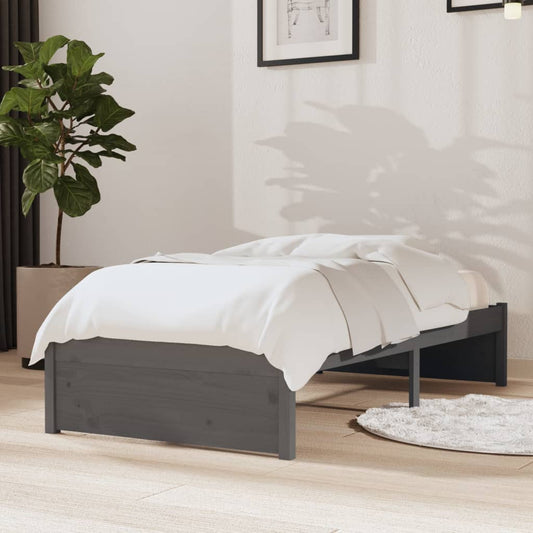 Giroletto in Legno Massello Grigio 75x190 cm Small Single - homemem39