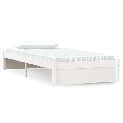 Giroletto Bianco in Legno Massello 90x190 cm Single - homemem39