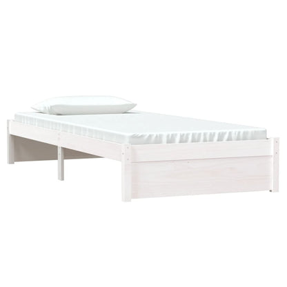 Giroletto Bianco in Legno Massello 90x190 cm Single - homemem39