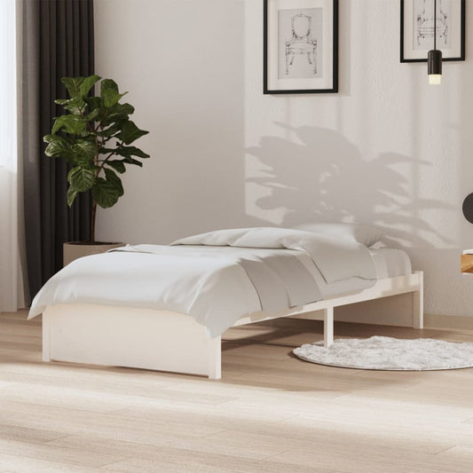Giroletto Bianco in Legno Massello 90x190 cm Single - homemem39