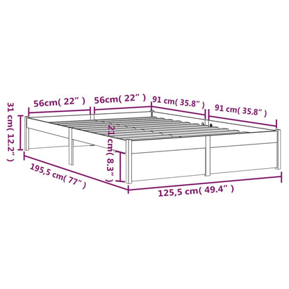 Giroletto senza Materaso Ambra in Legno Massello 120x190 cm | homemem39