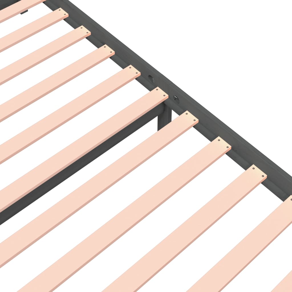 Giroletto Grigio in Legno Massello 135x190 cm Double - homemem39