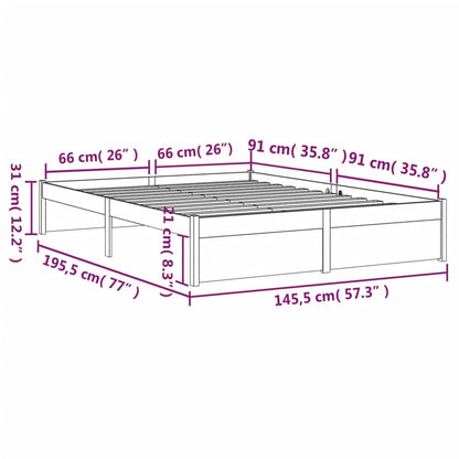 Giroletto senza Materaso Ambra in Legno Massello 140x190 cm | homemem39