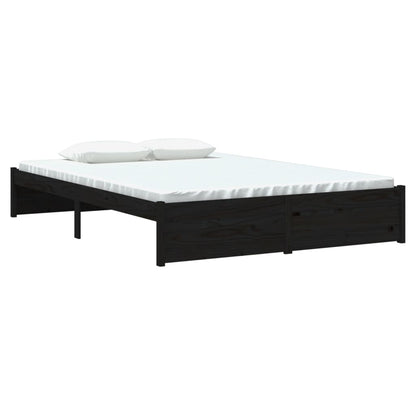 Giroletto Nero in Legno Massello 140x190 cm - homemem39
