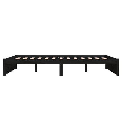Giroletto Nero in Legno Massello 140x190 cm - homemem39