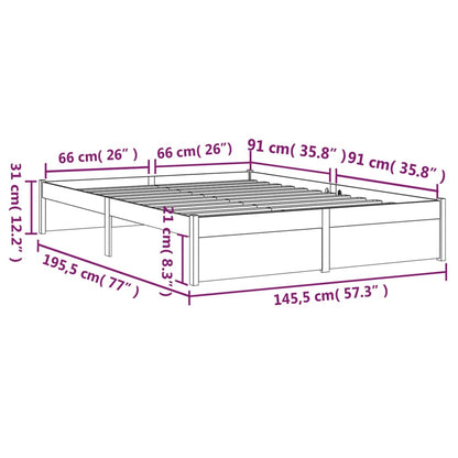 Giroletto Nero in Legno Massello 140x190 cm - homemem39