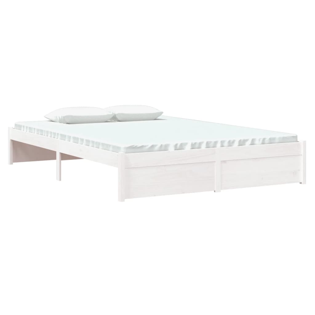 Giroletto Bianco in Legno Massello 140x200 cm - homemem39