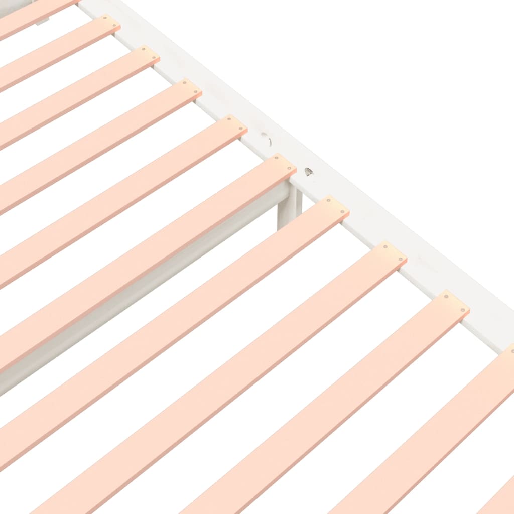 Giroletto Bianco in Legno Massello 140x200 cm - homemem39