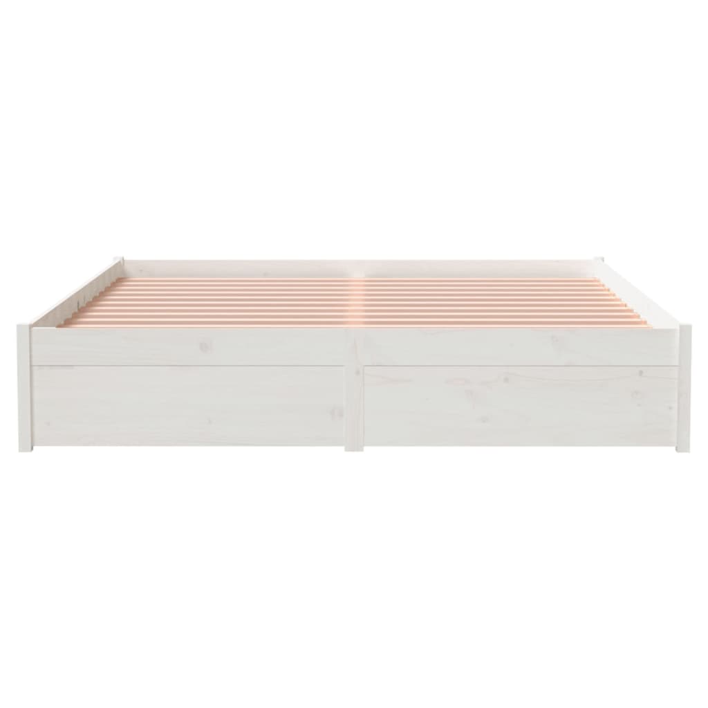 Giroletto Bianco in Legno Massello 150x200 cm King Size - homemem39