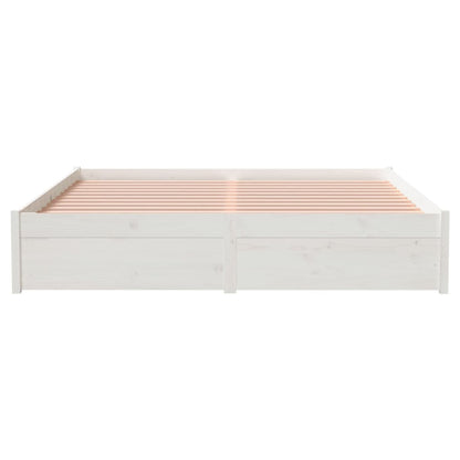 Giroletto Bianco in Legno Massello 150x200 cm King Size - homemem39