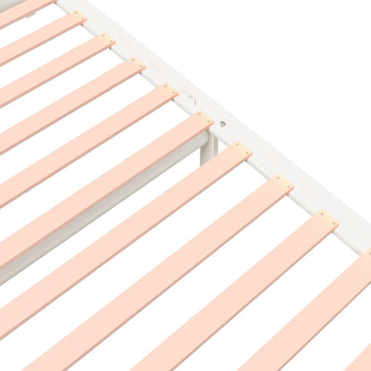 Giroletto Bianco in Legno Massello 150x200 cm King Size - homemem39