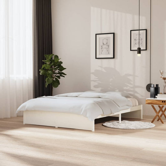 Giroletto Bianco in Legno Massello 150x200 cm King Size - homemem39