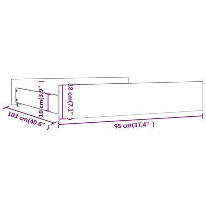 Cassettoni da Letto 2 pz in Legno Massello di Pino - homemem39