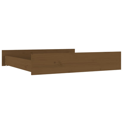 Cassetti per Letto 2pz Marrone Ambra in Legno Massello di Pino - homemem39