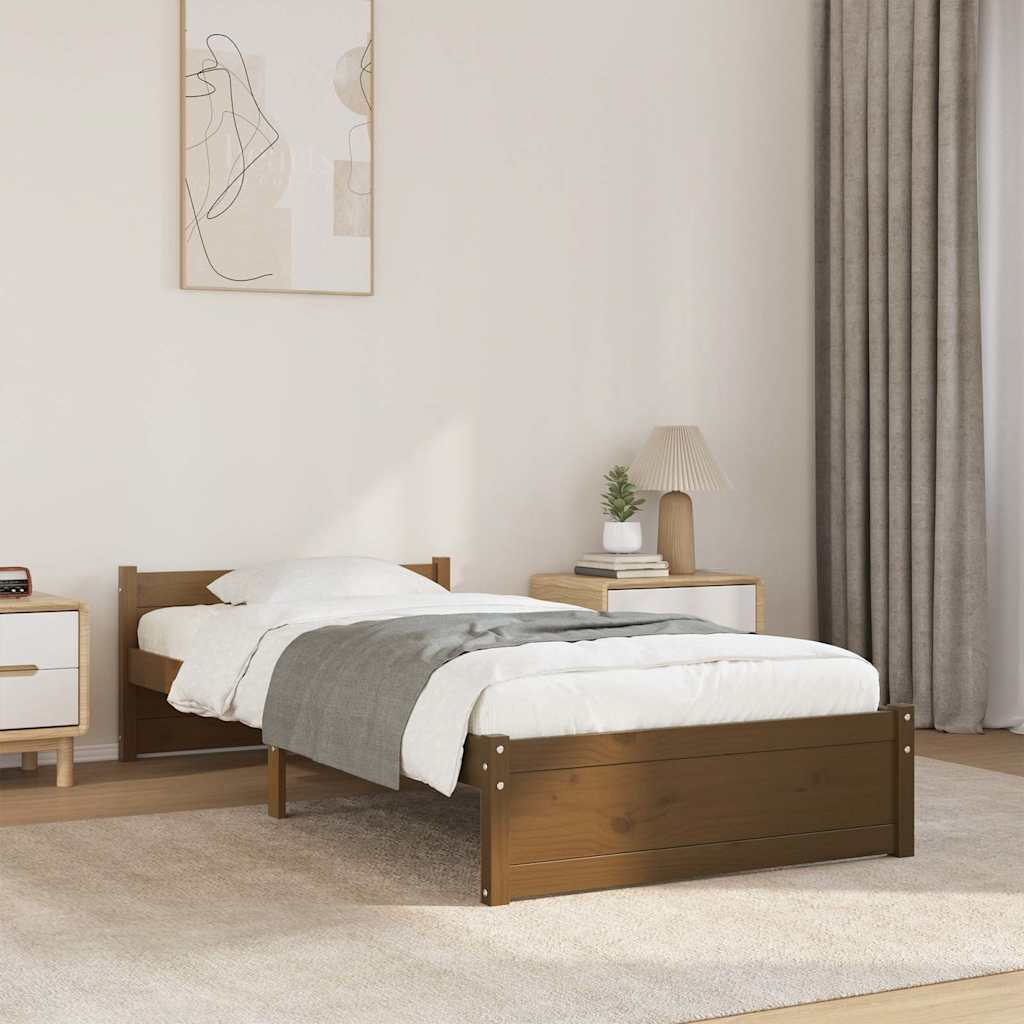 Giroletto senza Materaso Ambra in Legno Massello 75x190 cm - homemem39