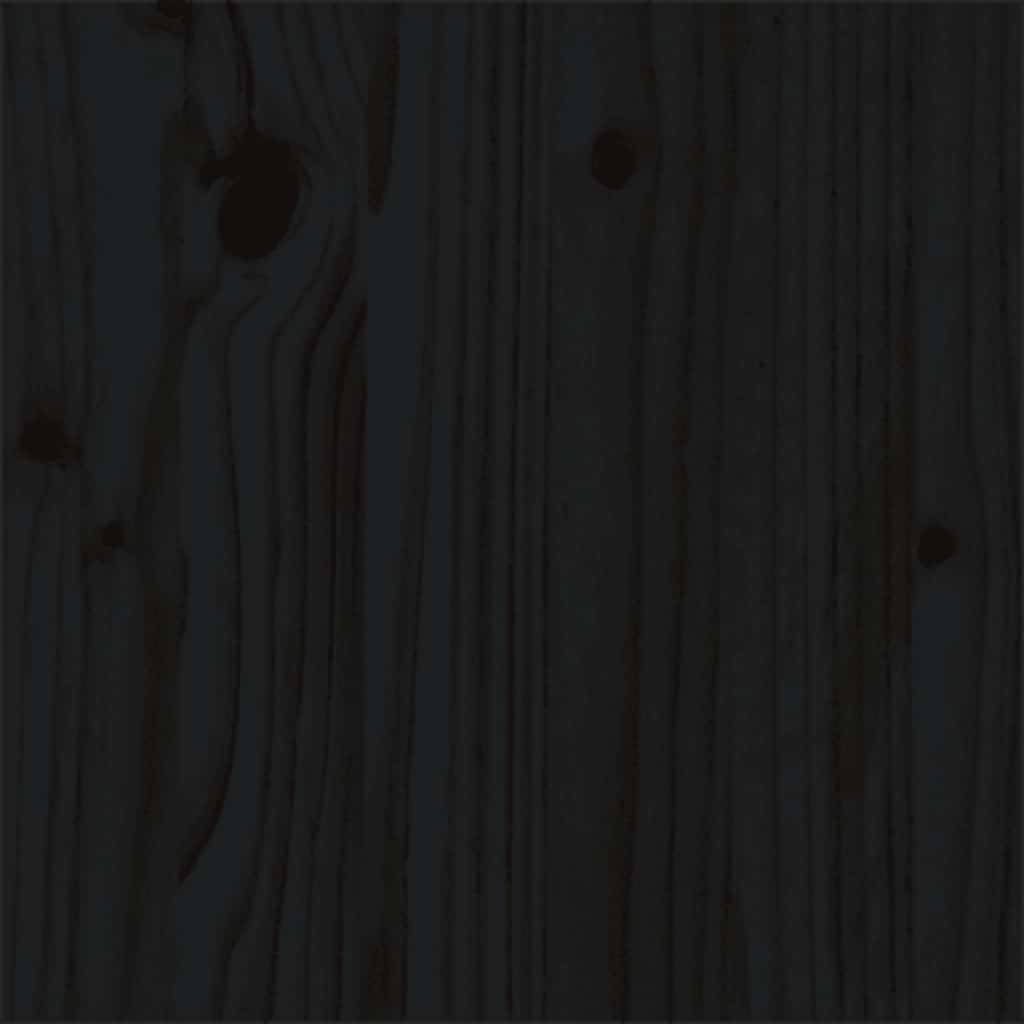 Giroletto in Legno Massello Nero 75x190 cm Small Single - homemem39