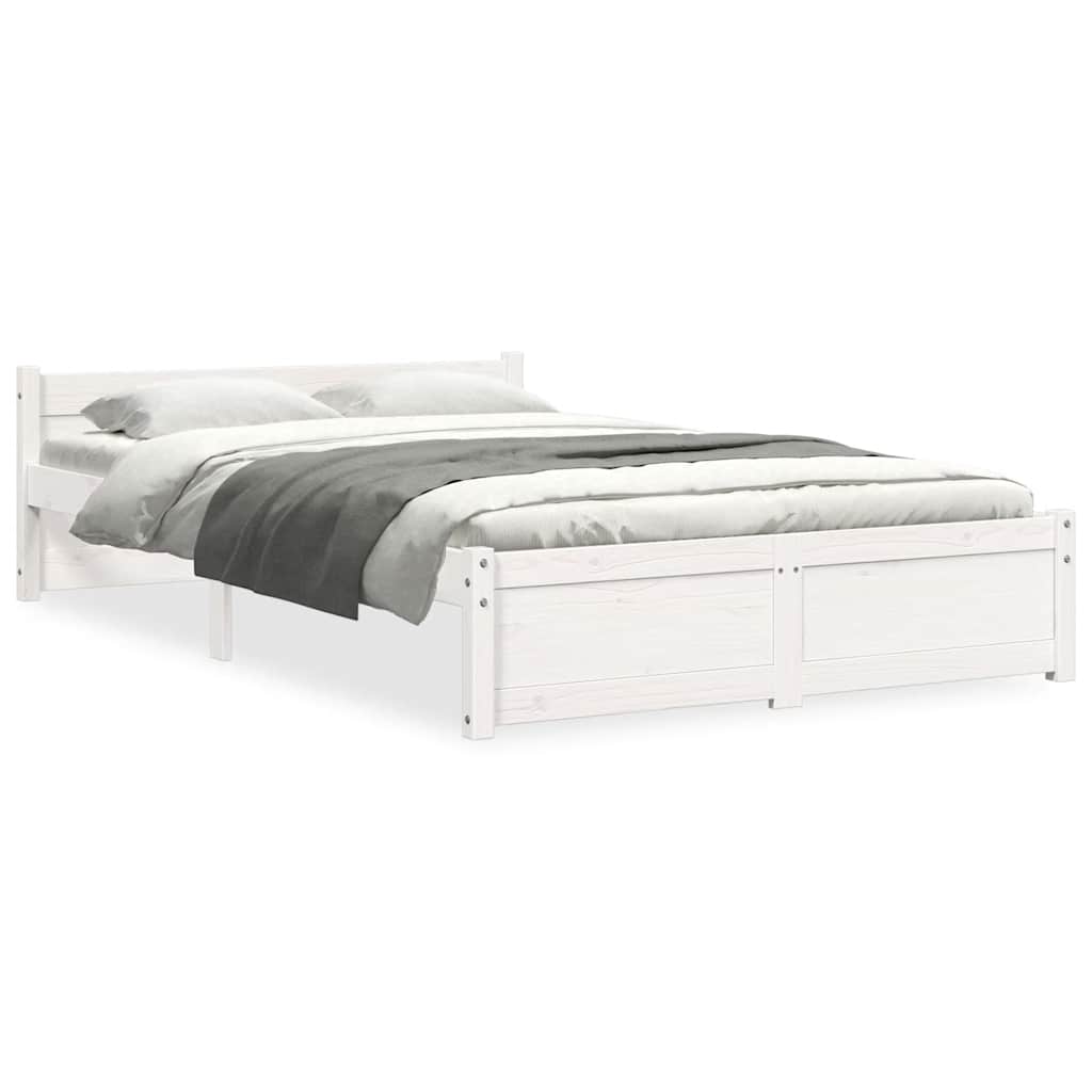 Giroletto Bianco in Legno Massello 120x190 cm Small Double | homemem39