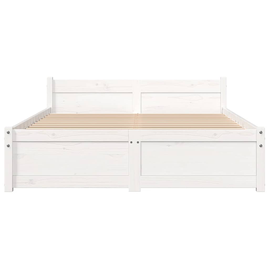 Giroletto Bianco in Legno Massello 120x190 cm Small Double | homemem39
