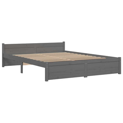 Giroletto Grigio in Legno Massello 135x190 cm Double - homemem39