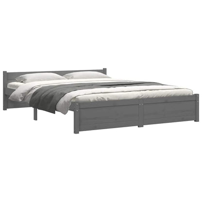 Giroletto Grigio in Legno Massello 135x190 cm Double | homemem39